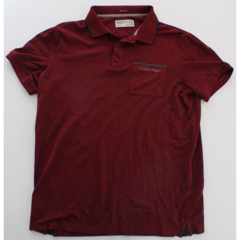 Calvin Klein‎ Move 365 Red Polo With Pocket - Size Small